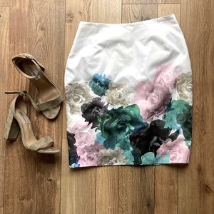 Floral Pencil Skirt